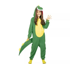 Grünes und gelbes Kugurumi-Dinosaurierkostüm für Kinder