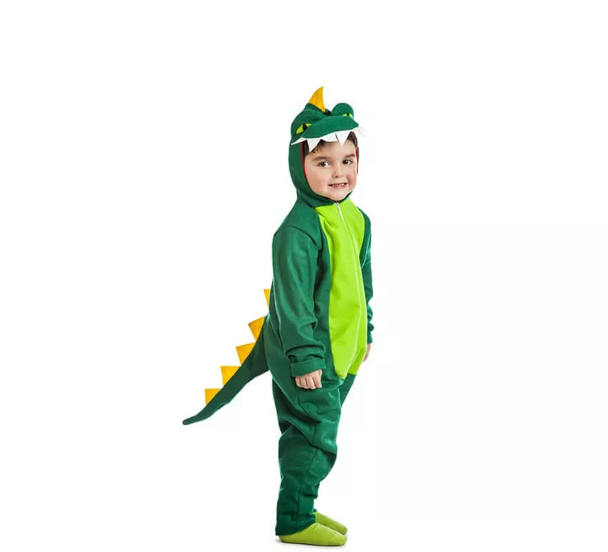 Translation missing: de.Disfraz de Dinosaurio verde para niños