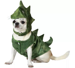 Grünes Dinosaurierkostüm für Hunde