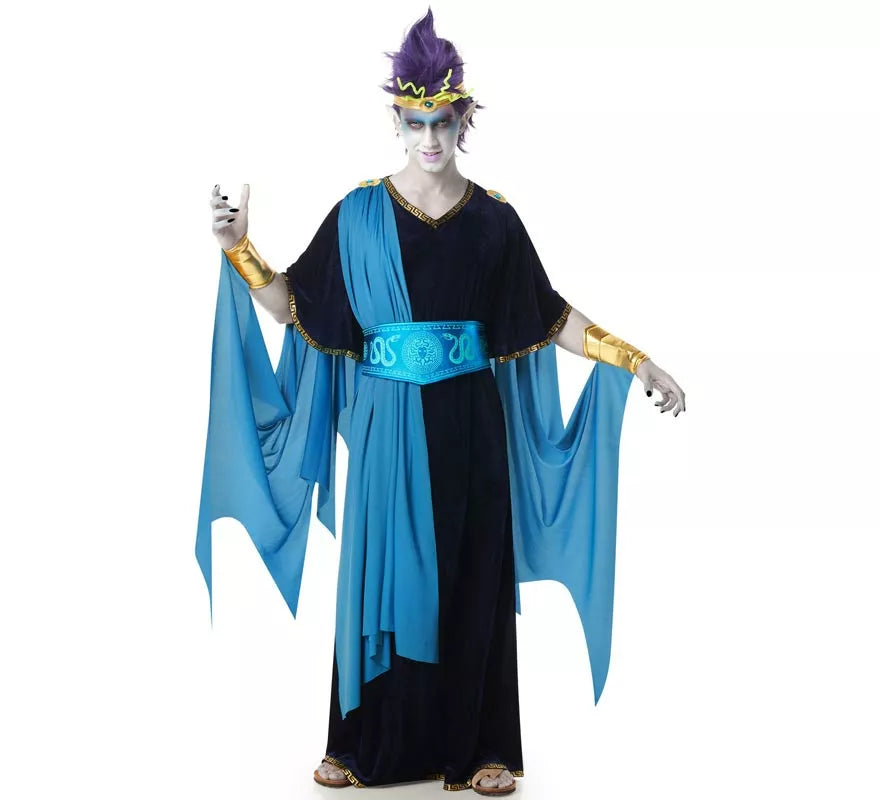 Disfraz de Dios Griego Hades con Capa para hombre