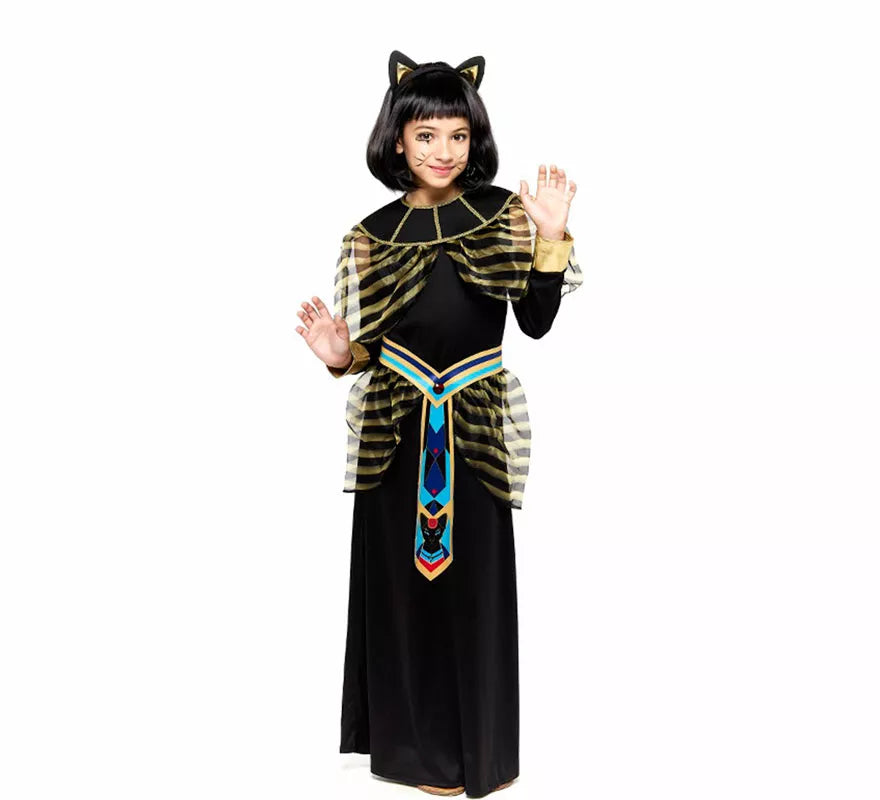 Translation missing: de.Disfraz de Diosa Bastet Egipcia para niña