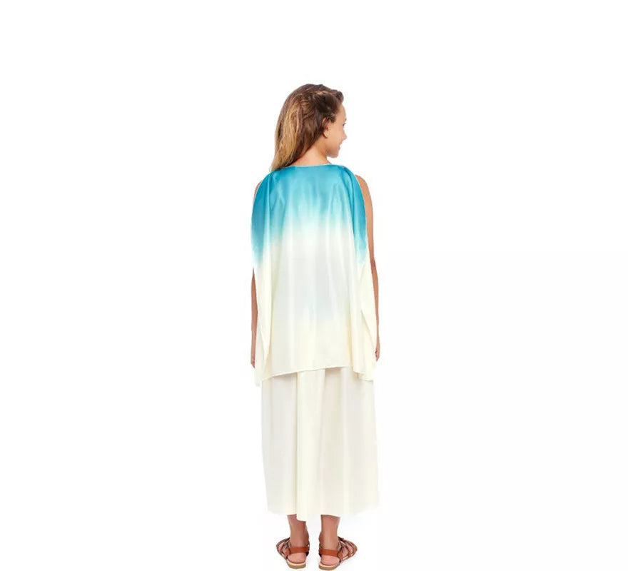 Translation missing: de.Disfraz de Diosa Griega Azul y Blanco para niña