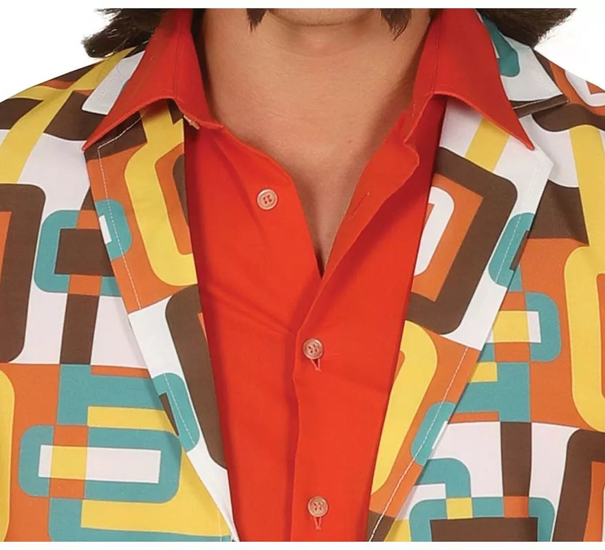 Disfraz de Disco Años 70 Multicolor para hombre