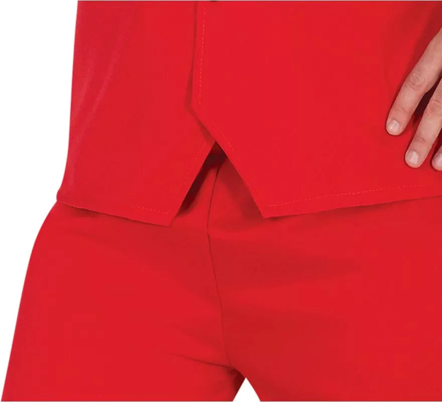 Translation missing: de.Disfraz de Disco Años 70 rojo para hombre