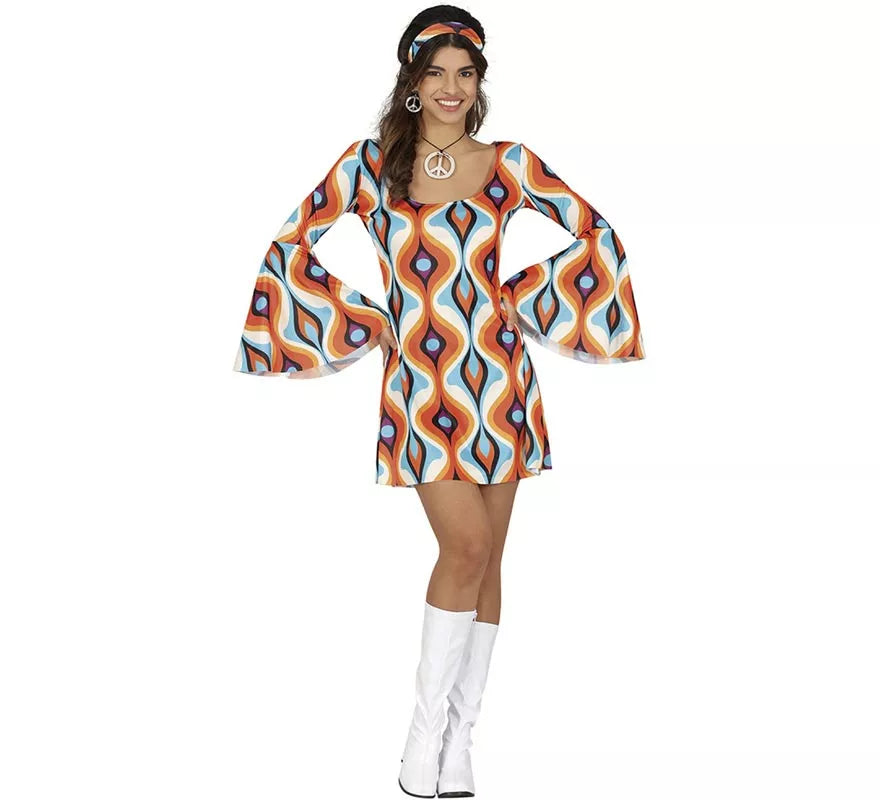 Disfraz de Disco Años 70 vestido para mujer