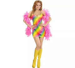 Regenbogen-Disco-Kostüm für Damen