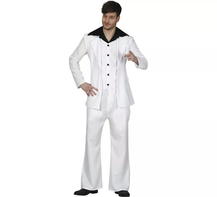 Translation missing: de.Disfraz de Disco Blanco y Negro para Hombre