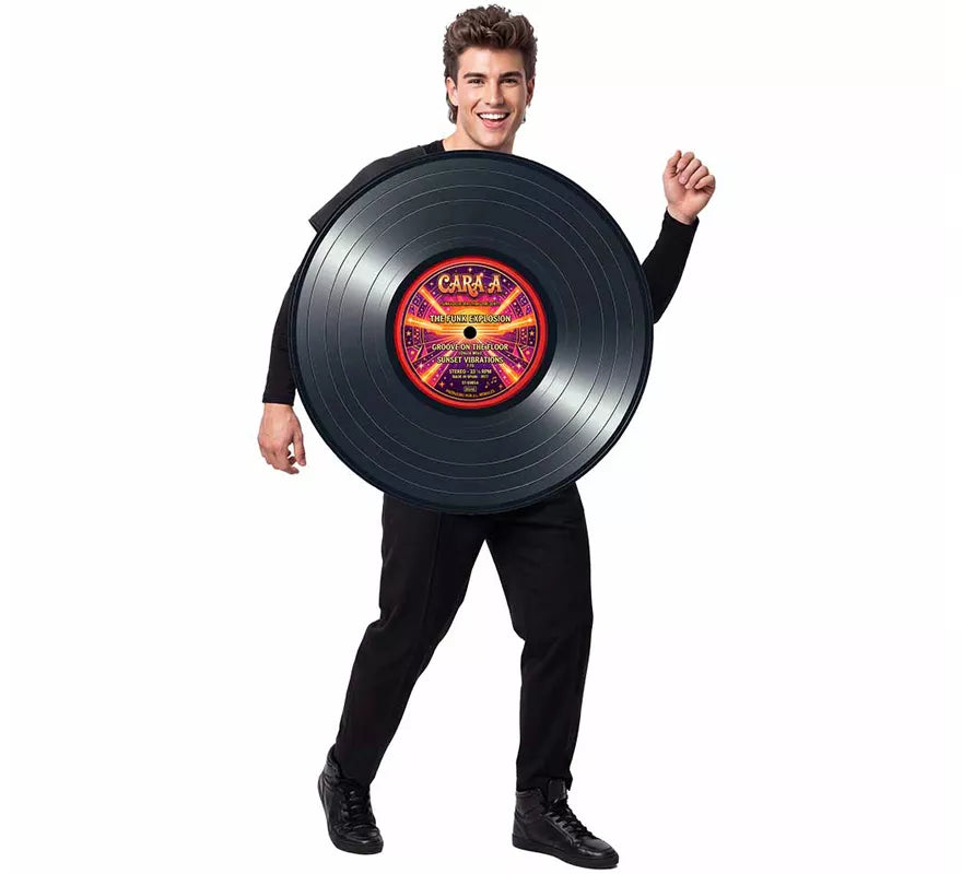 Translation missing: de.Disfraz de Disco de Vinilo Retro para adultos