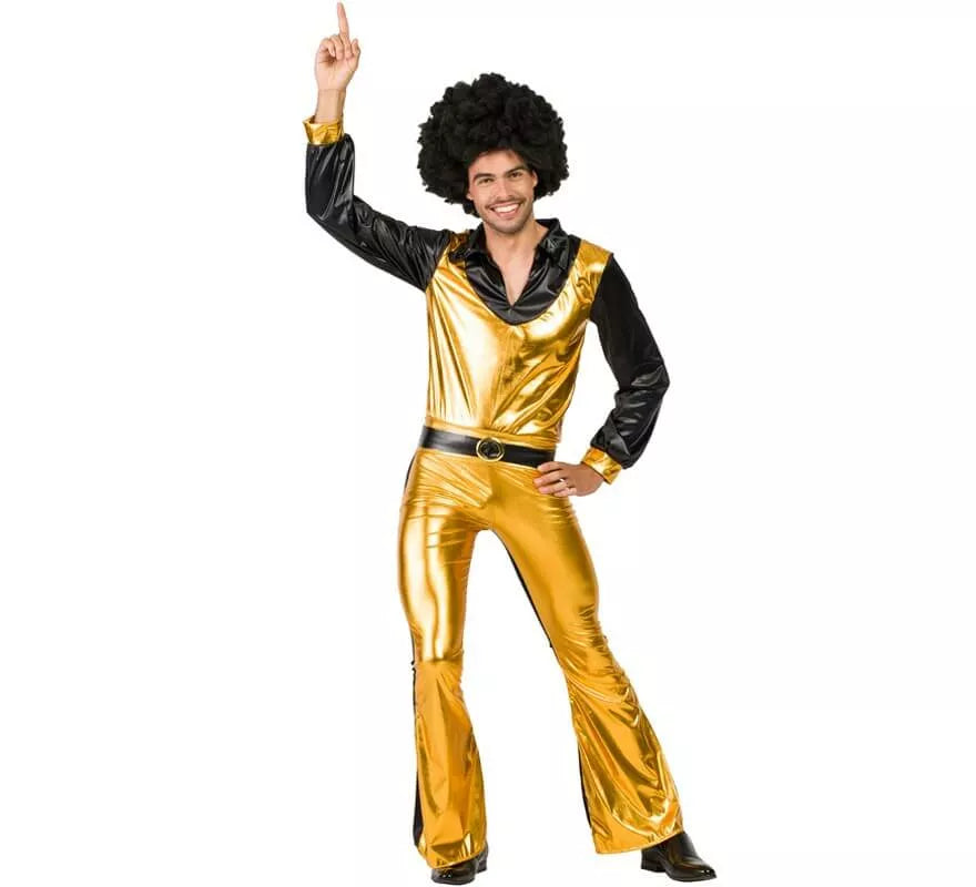 Translation missing: de.Disfraz de Disco Dorado para hombre