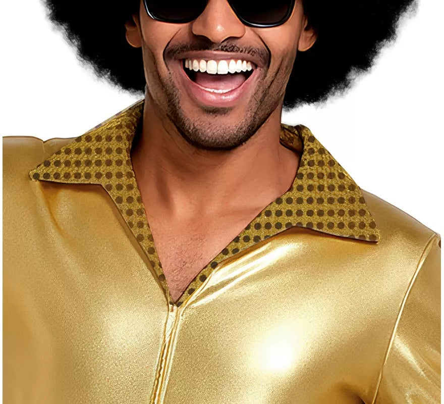 Translation missing: de.Disfraz de Disco dorado para hombre