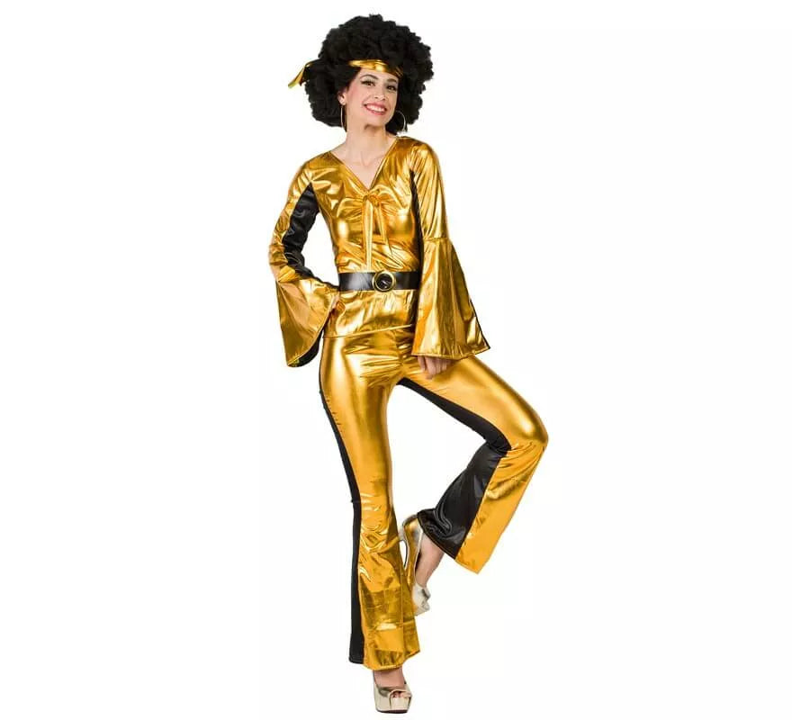 Translation missing: de.Disfraz de Disco Dorado para mujer