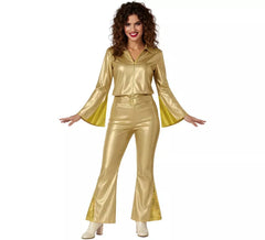 Goldenes Discokostüm für Damen