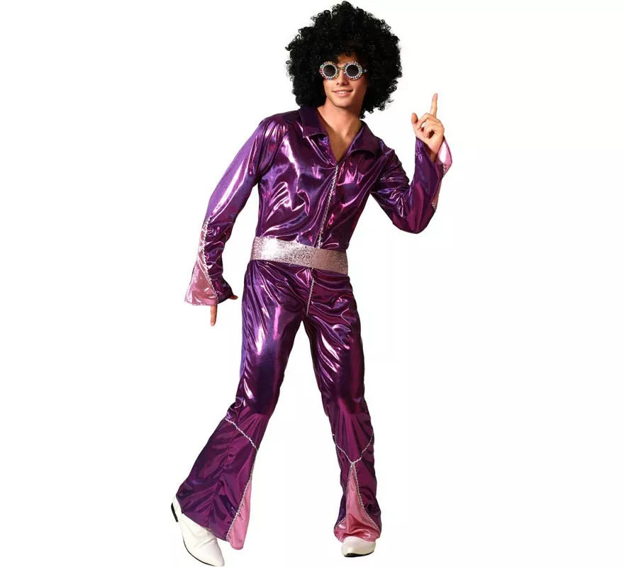 Translation missing: de.Disfraz de Disco Fucsia para hombre