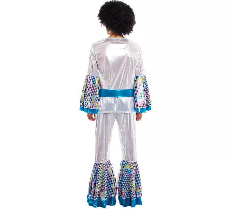 Translation missing: de.Disfraz de Disco Man plateado para hombre