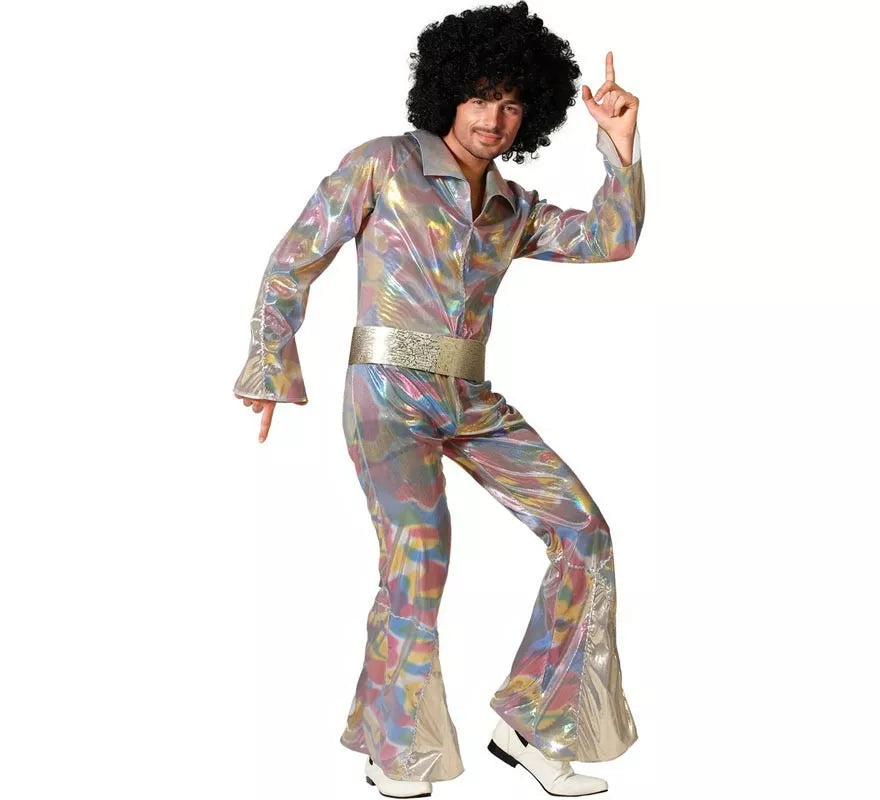 Translation missing: de.Disfraz de Disco multicolor para hombre
