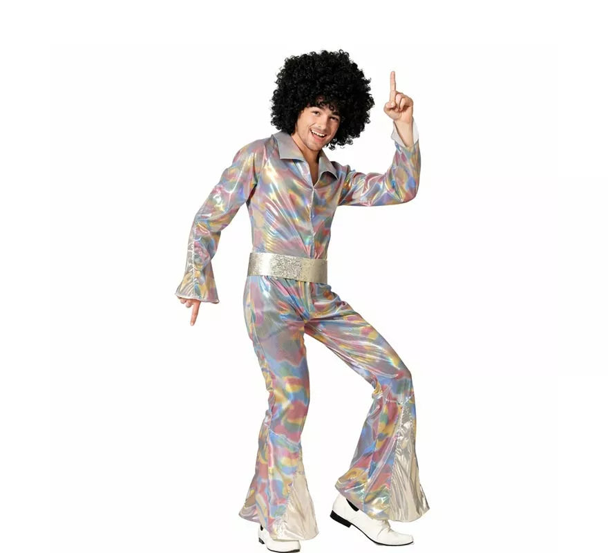 Translation missing: de.Disfraz de Disco multicolor para hombre