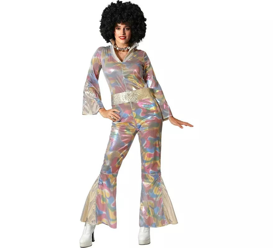 Translation missing: de.Disfraz de Disco multicolor para mujer