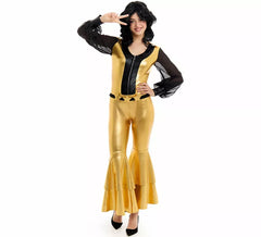 Goldenes Disco-Kostüm für Damen