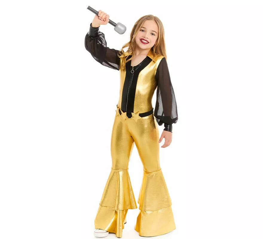 Translation missing: de.Disfraz de Disco oro para niña
