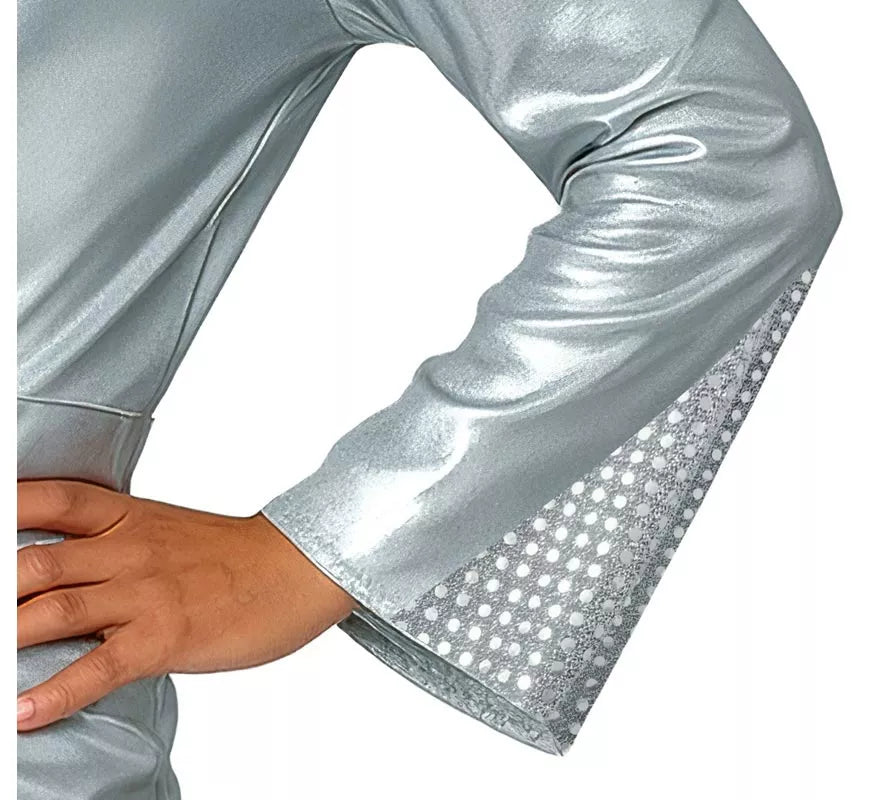Translation missing: de.Disfraz de Disco plata para hombre