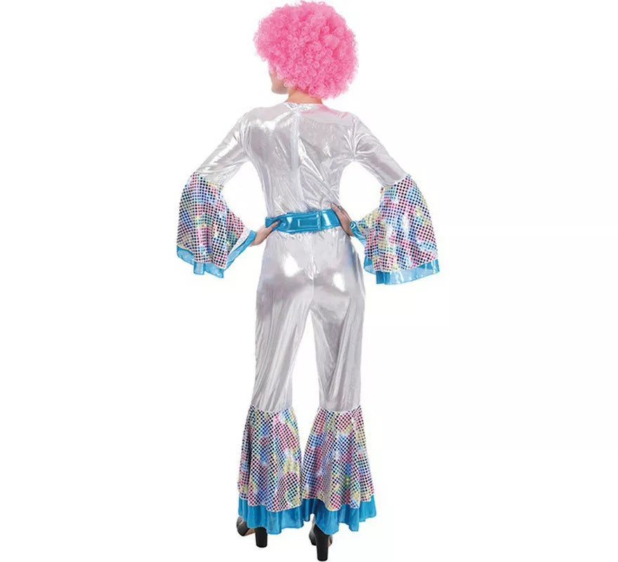 Translation missing: de.Disfraz de Disco Woman plateado para mujer