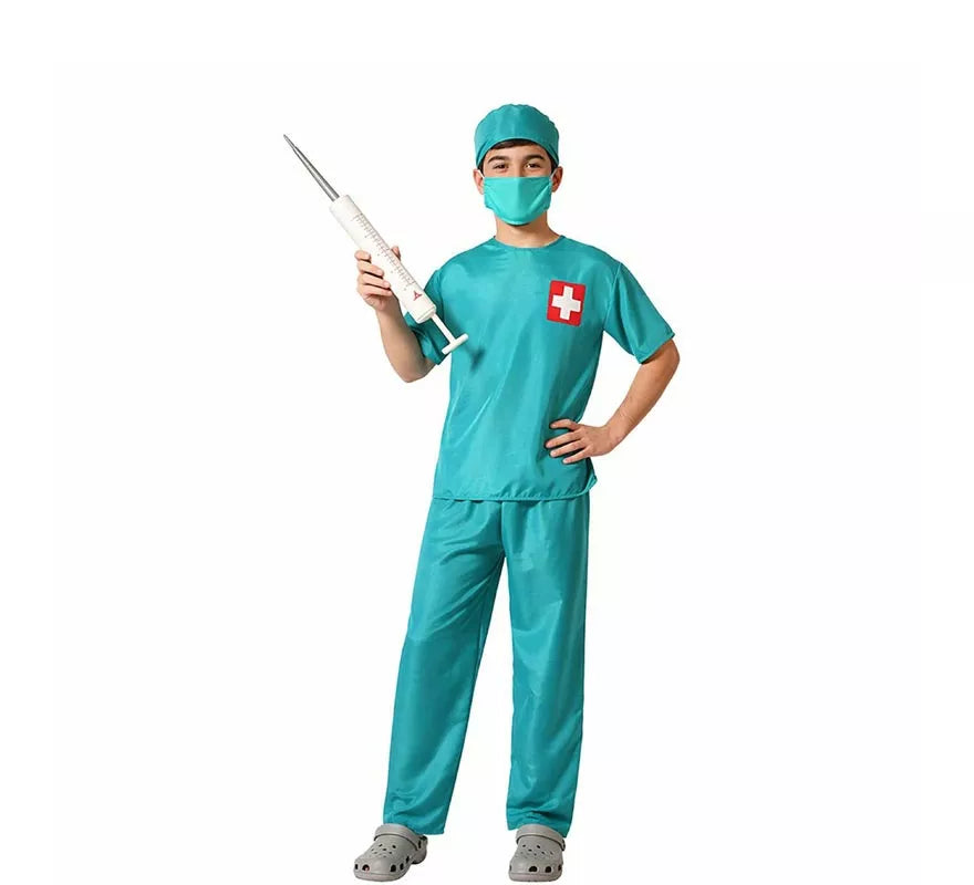 Translation missing: de.Disfraz de Doctor Azul con Mangas Cortas para Hombre