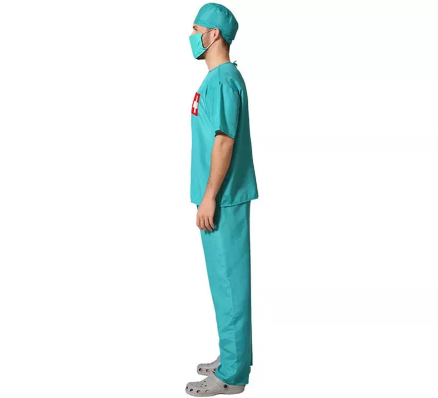 Disfraz de Doctor Azul con Mangas Cortas para Hombre