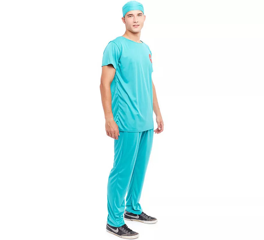 Translation missing: de.Disfraz de Doctor Cirujano azul para hombre