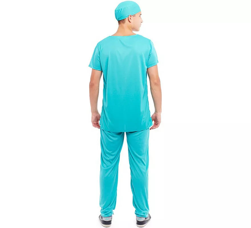 Translation missing: de.Disfraz de Doctor Cirujano azul para hombre