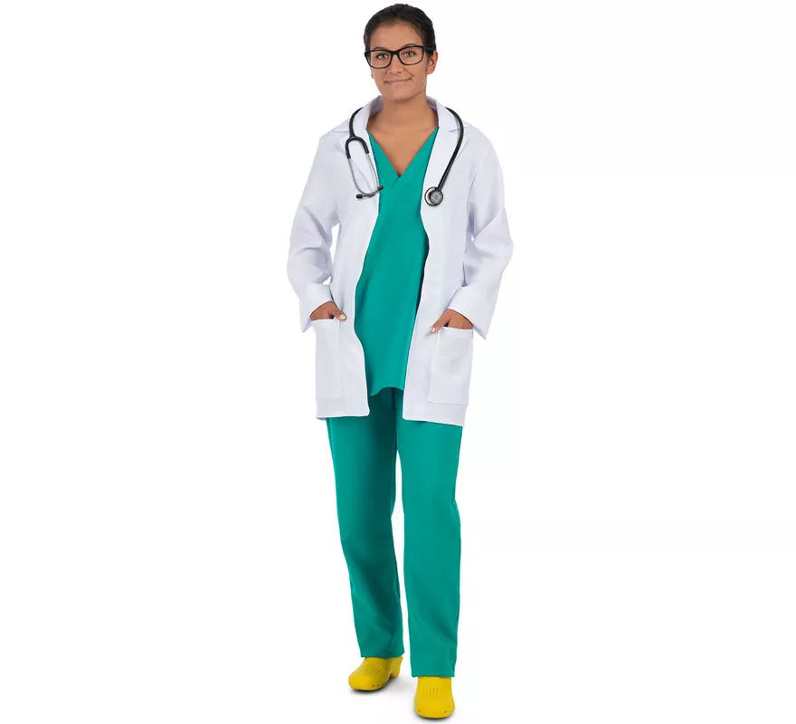 Translation missing: de.Disfraz de Doctora con Uniforme Verde para mujer
