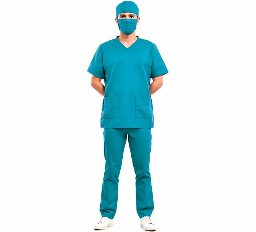 Translation missing: de.Disfraz de Doctora o Doctor verde para adulto