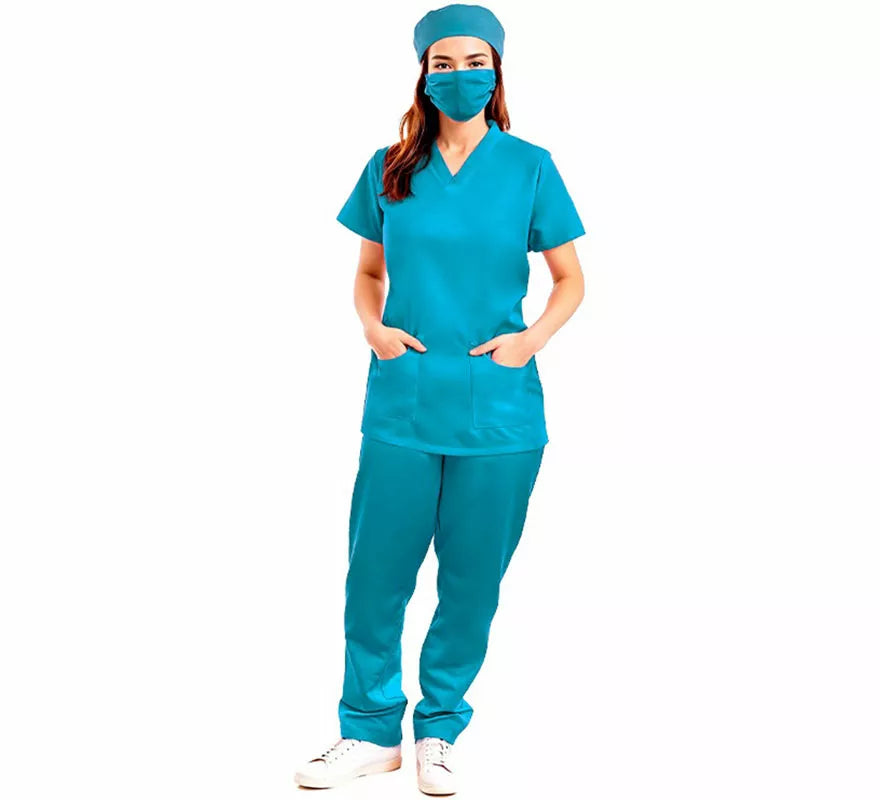Translation missing: de.Disfraz de Doctora o Doctor verde para adulto