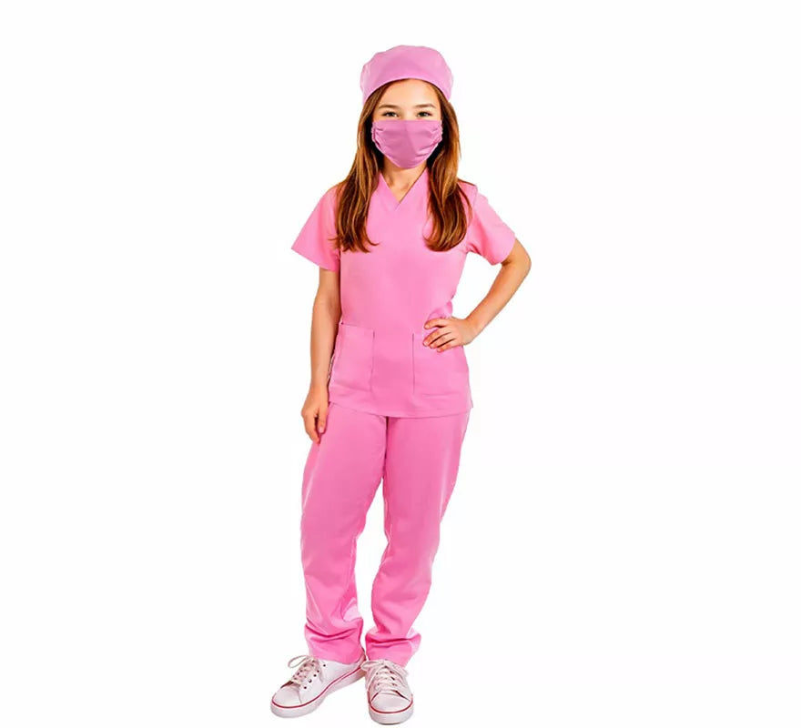 Translation missing: de.Disfraz de Doctora rosa para niña