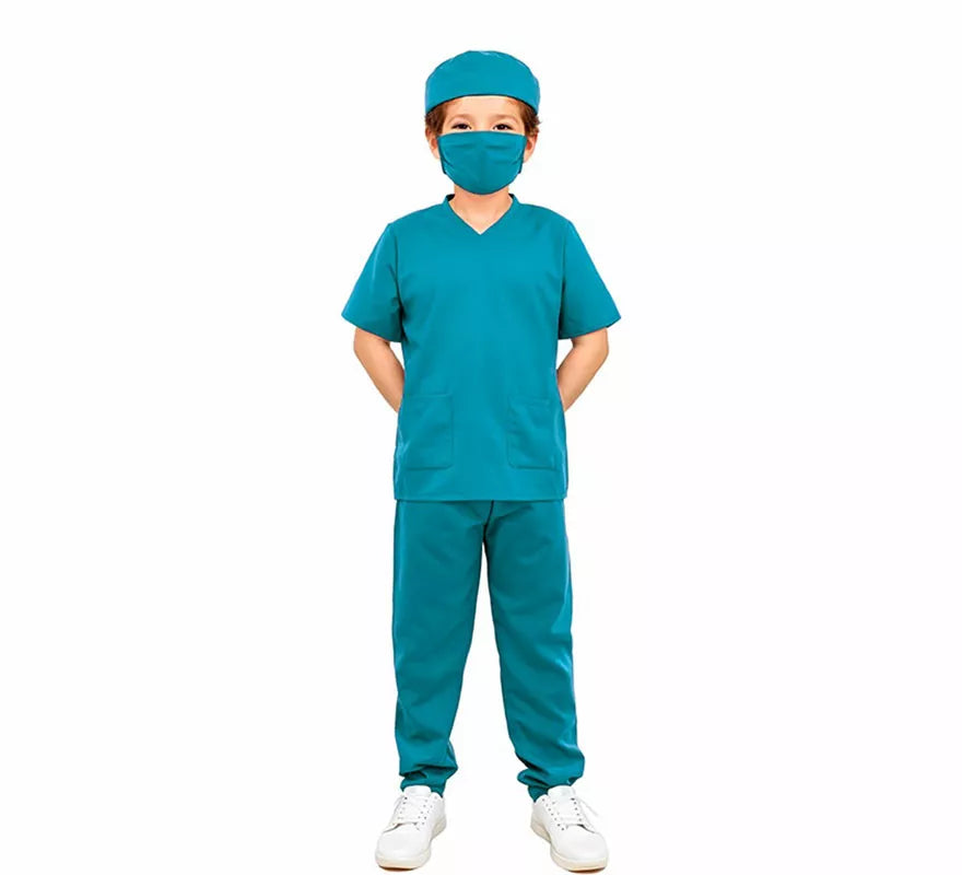 Translation missing: de.Disfraz de Doctora verde para niños
