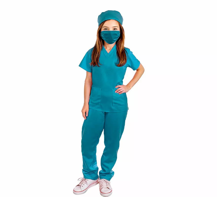 Translation missing: de.Disfraz de Doctora verde para niños