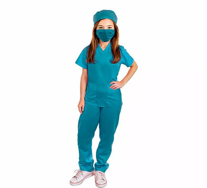 Disfraz de Doctora verde para niños