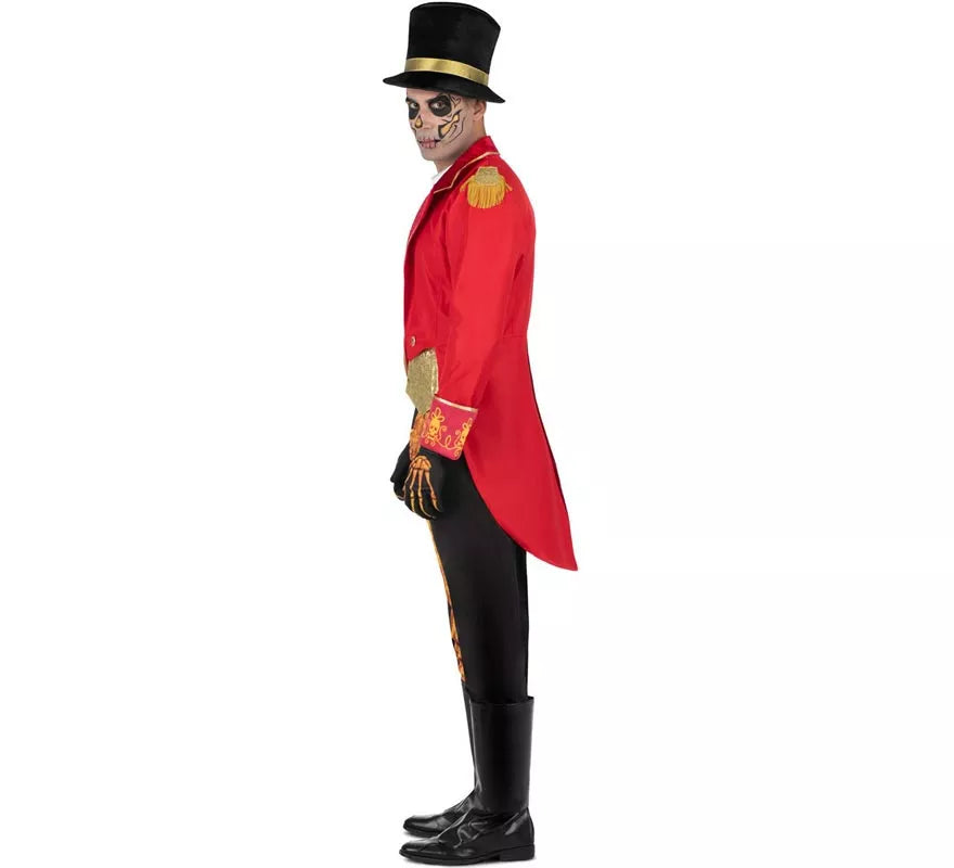 Translation missing: de.Disfraz de Domador Esqueleto con sombrero para hombre