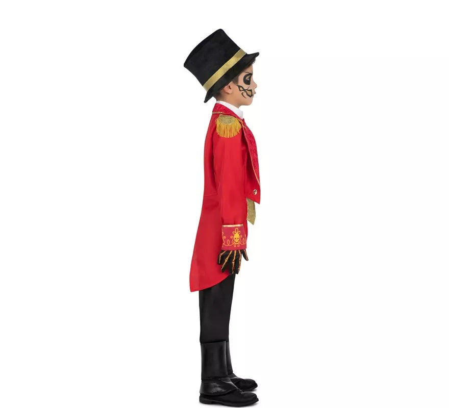 Translation missing: de.Disfraz de Domador Esqueleto con sombrero para niño