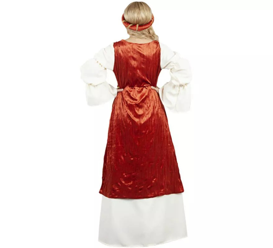 Translation missing: de.Disfraz de Doña Eleanor rojo y blanco para mujer