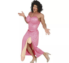Extrovertiertes rosa Drag-Kostüm für Herren