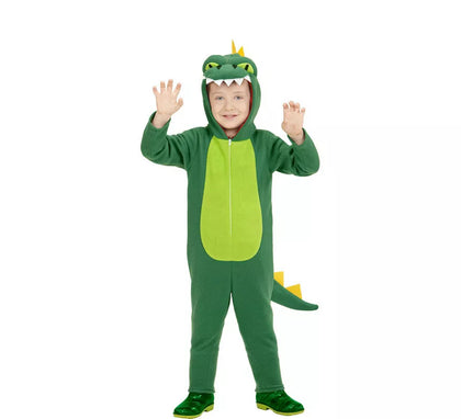 Disfraz de Dragón Verde con Capucha y Cola para niños