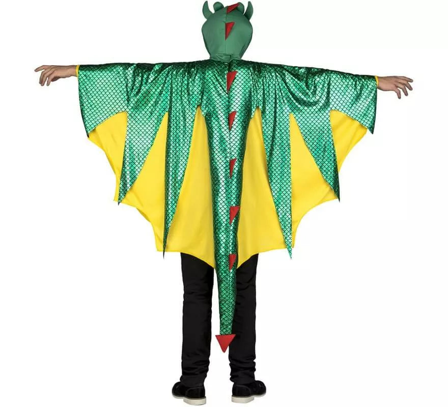Translation missing: de.Disfraz de Dragón Verde y amarillo para hombre