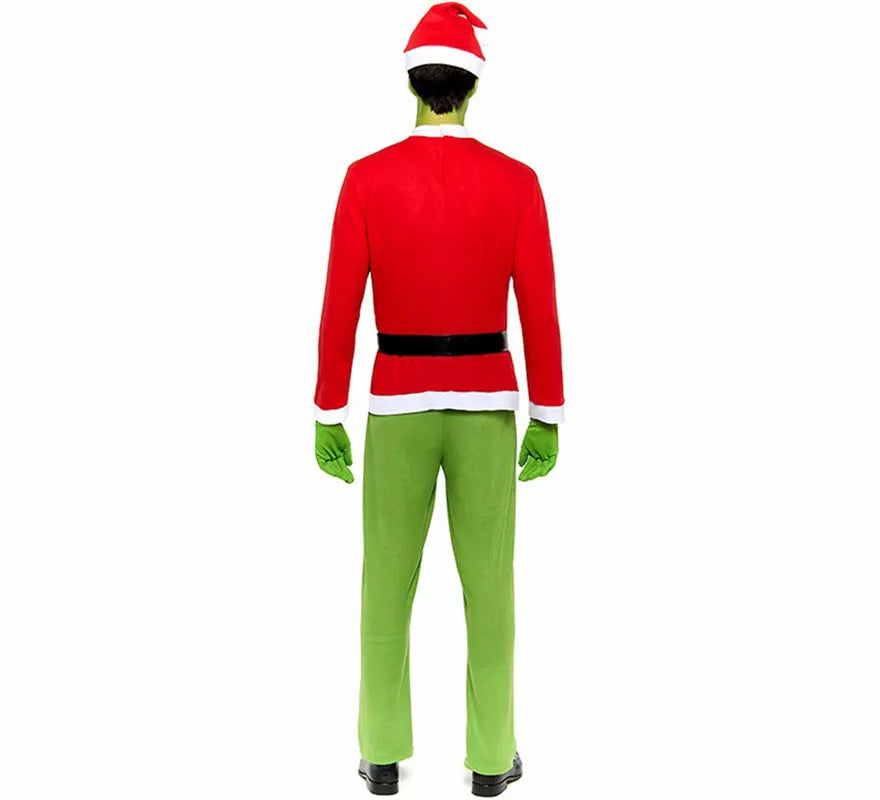 Disfraz de Duende Gruñón de Navidad para hombre