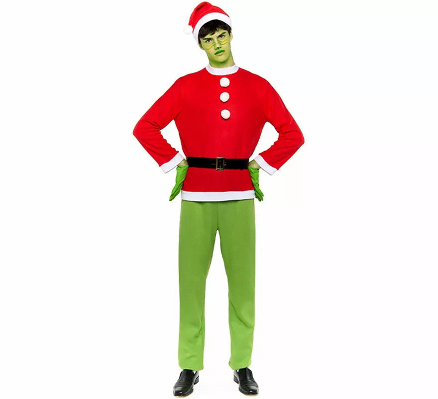 Translation missing: de.Disfraz de Duende Gruñón de Navidad para hombre
