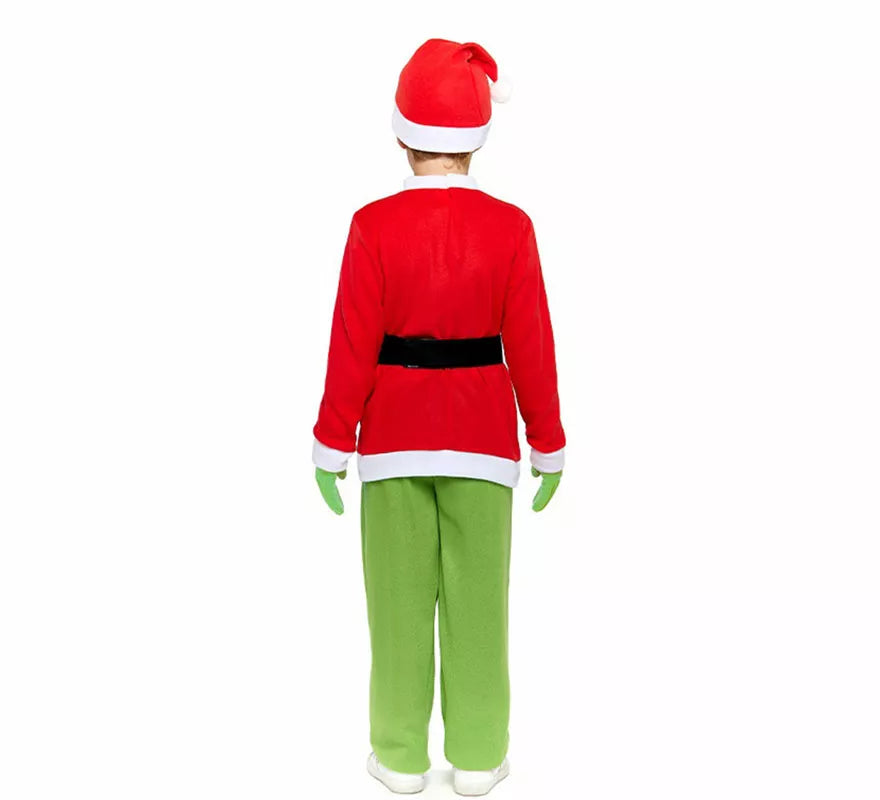 Translation missing: de.Disfraz de Duende Gruñón de Navidad para niño