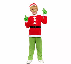 Kostüm eines mürrischen Weihnachtselfen für Jungen