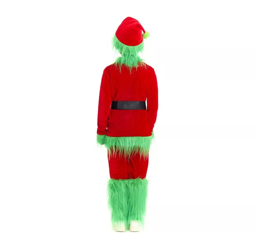 Translation missing: de.Disfraz de Duende Gruñón de Navidad verde para niño