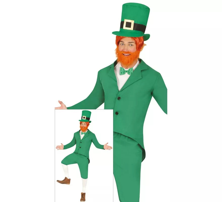 Translation missing: de.Disfraz de Duende verde Irlandés Leprechaun para hombre