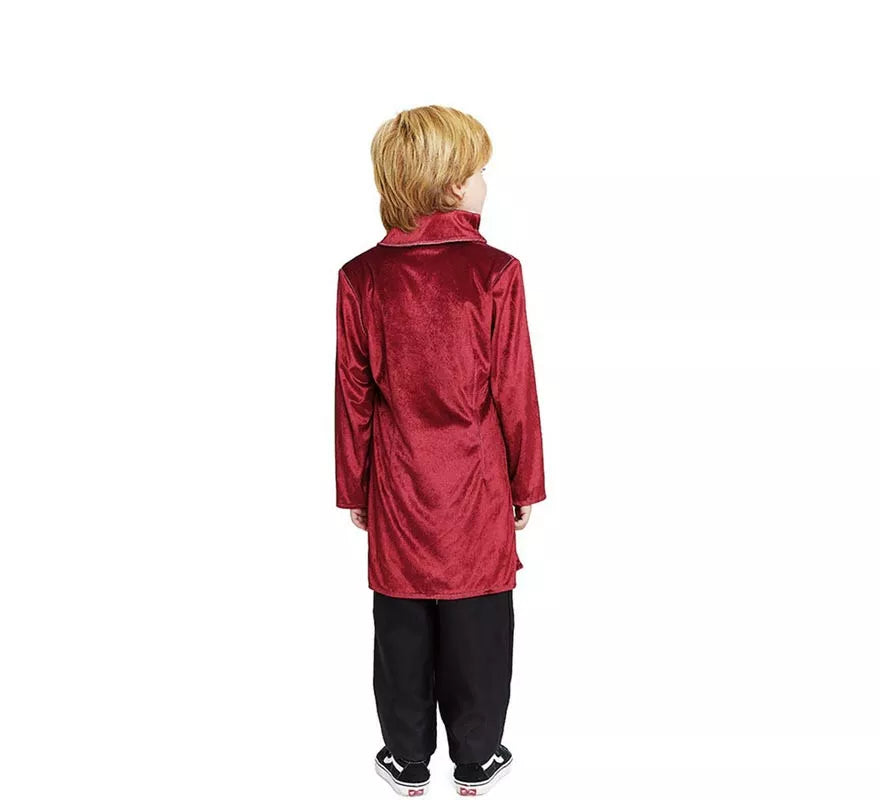 Translation missing: de.Disfraz de Duque Inglés elegante vinotinto para niño