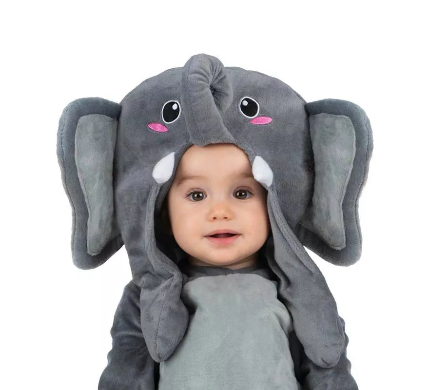 Translation missing: de.Disfraz de Elefante con orejas movibles para bebé y niños